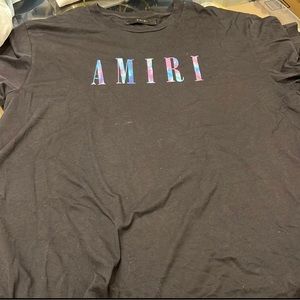 AMIRI Multicolor Logo T Shirt Tee Black Size XL Extra Large Used 100% Authentic